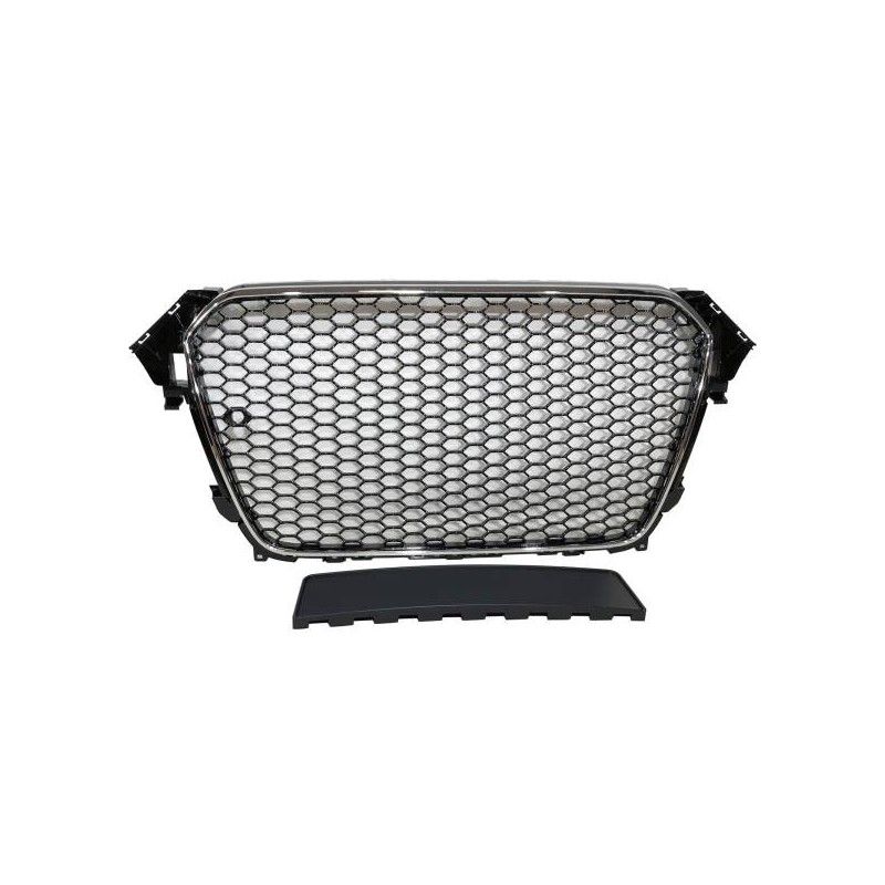 Calandre Audi A4 2013-2016 Look RS Black chromed, Audi Calandre Audi A4 2013-2016 Look RS Black chromed, Audi