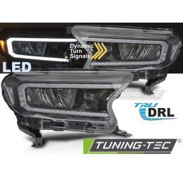 LED HEADLIGHTS BLACK fits...