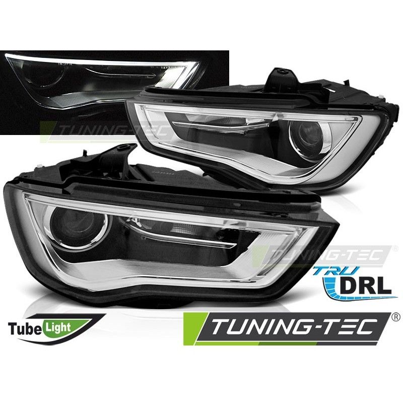 HEADLIGHTS TUBE LIGHT DRL BLACK fits AUDI A3 8V 12-16, Audi HEADLIGHTS TUBE LIGHT DRL BLACK fits AUDI A3 8V 12-16, Audi