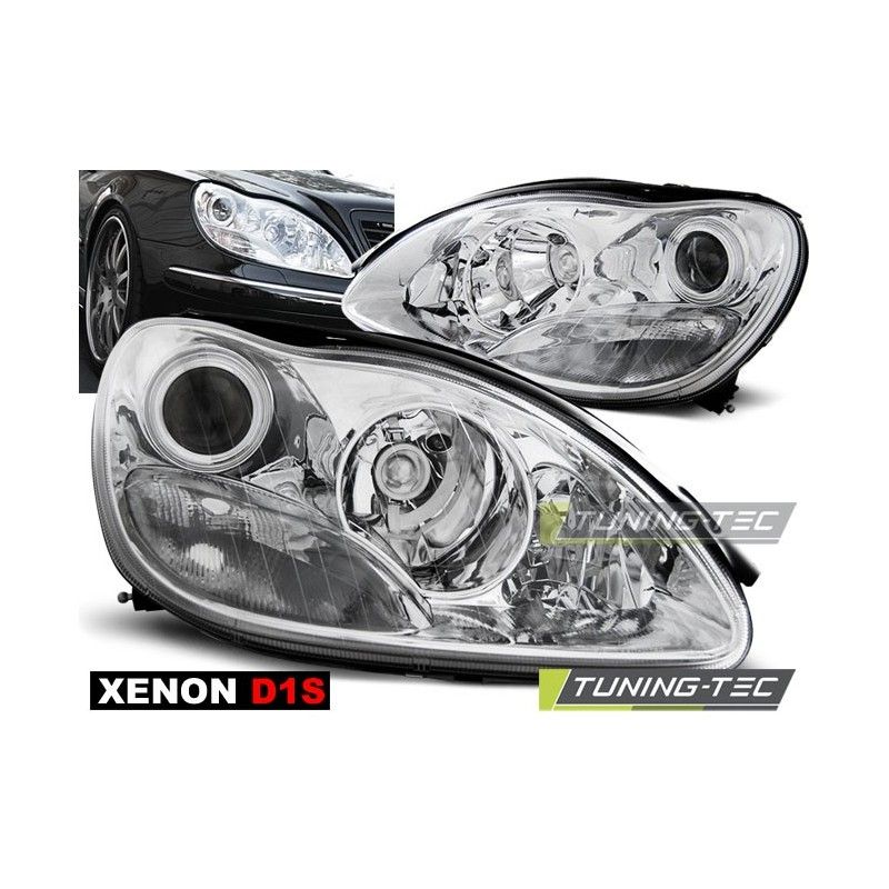 XENON HEADLIGHTS CHROME fits MERCEDES W220 S-KLASA 09.98-02, Classe S W220 XENON HEADLIGHTS CHROME fits MERCEDES W220 S-KLASA 09.98-02, Classe S W220