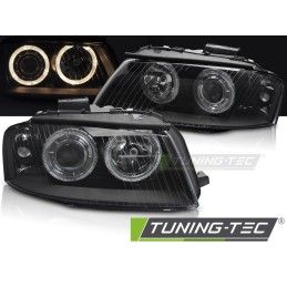 HEADLIGHTS ANGEL EYES BLACK fits AUDI A3 8P 05.03-03.08, A3 8P 03-08