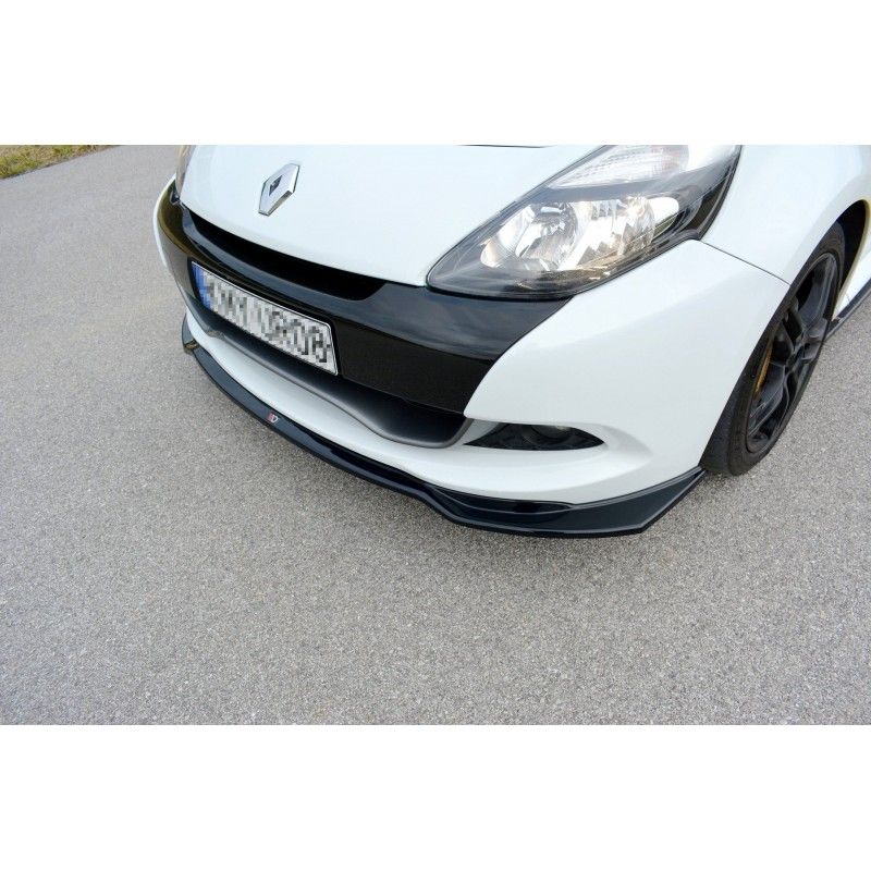 Maxton LAME DU PARE-CHOCS AVANT / SPLITTER V.1 RENAULT CLIO MK3 RS FACELIFT Gloss Black, RE-CL-3F-RS-FD1G Tuning.fr