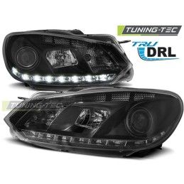 HEADLIGHTS TRUE DRL BLACK fits VW GOLF 6 10.08-12, golf 6