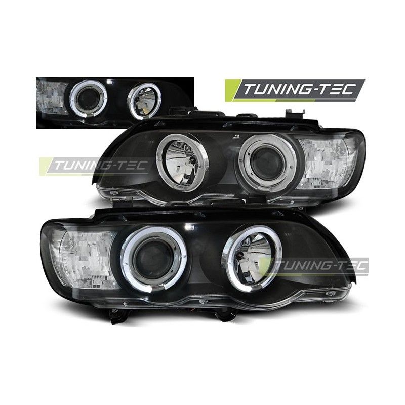 HEADLIGHTS ANGEL EYES BLACK fits BMW X5 E53 09.99-10.03, X5 E53