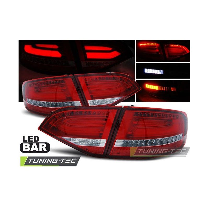 LED TAIL LIGHTS RED WHITE fits AUDI A4 B8 08-11 AVANT, A4 B8 08-11