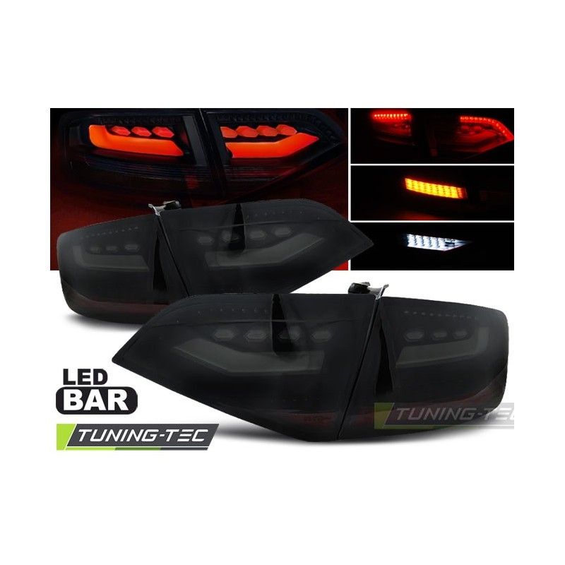 LED TAIL LIGHTS SMOKE BLACK fits AUDI A4 B8 08-11 SEDAN, A4 B8 08-11