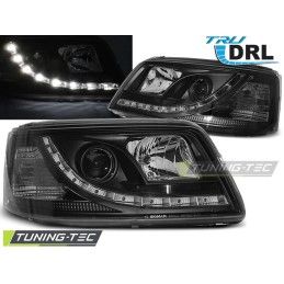 HEADLIGHTS TRUE DRL BLACK fits VW T5 04.03-08.09, T5