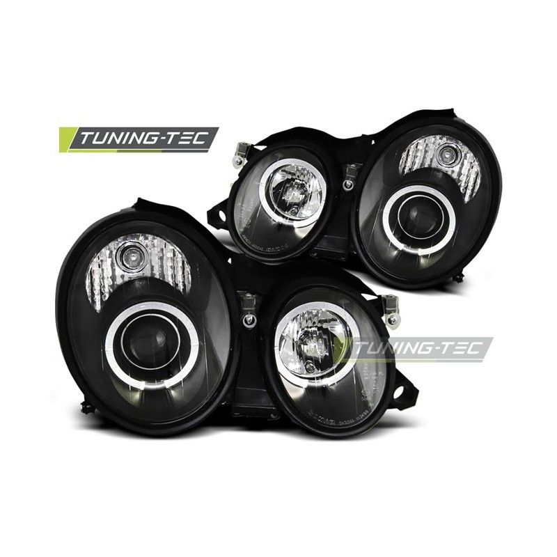 HEADLIGHTS ANGEL EYES BLACK fits MERCEDES W208 CLK 03.97-04.02, Clk W208