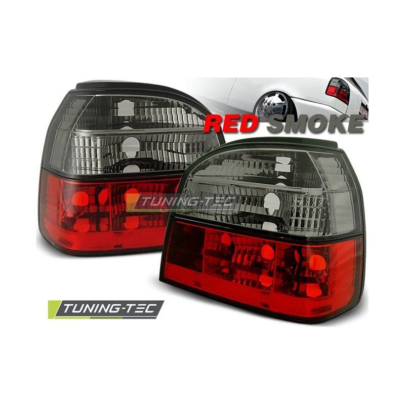 TAIL LIGHTS RED SMOKE fits VW GOLF 3 09.91-08.97, Golf 3