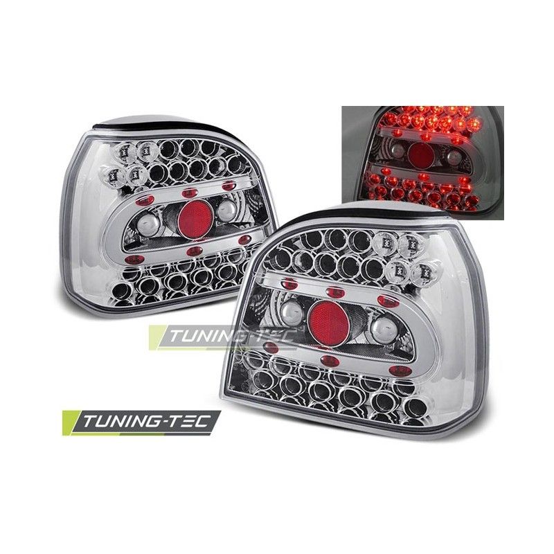 LED TAIL LIGHTS CHROME fits VW GOLF 3 09.91-08.97, Golf 3