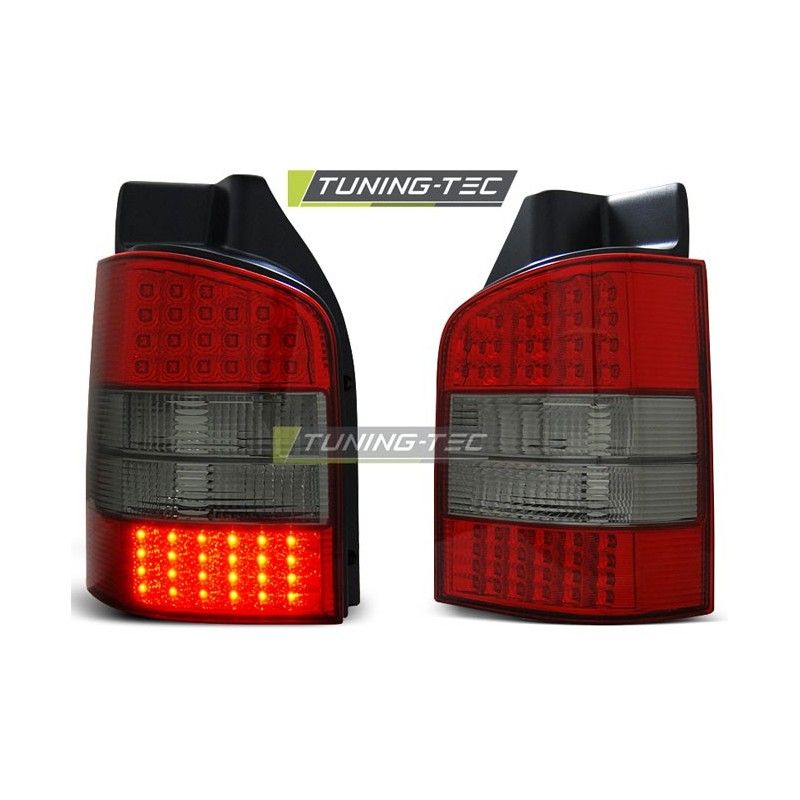 LED TAIL LIGHTS RED SMOKE fits VW T5 04.03-09, T5