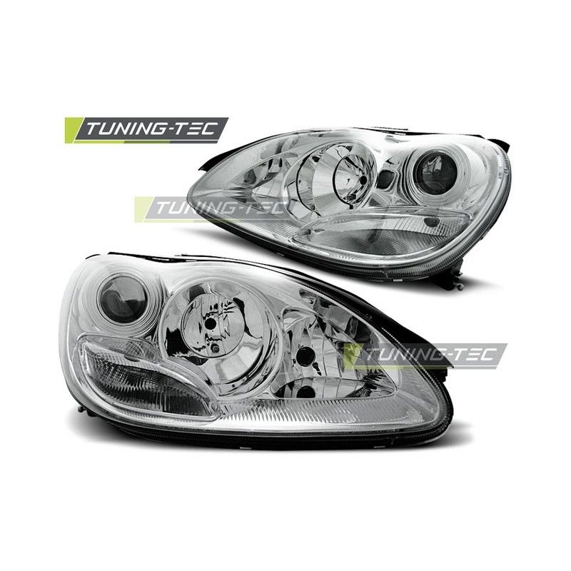 HEADLIGHTS CHROME fits MERCEDES W220 S-KLASA 09.98-05.05, Classe S W220 HEADLIGHTS CHROME fits MERCEDES W220 S-KLASA 09.98-05.05, Classe S W220