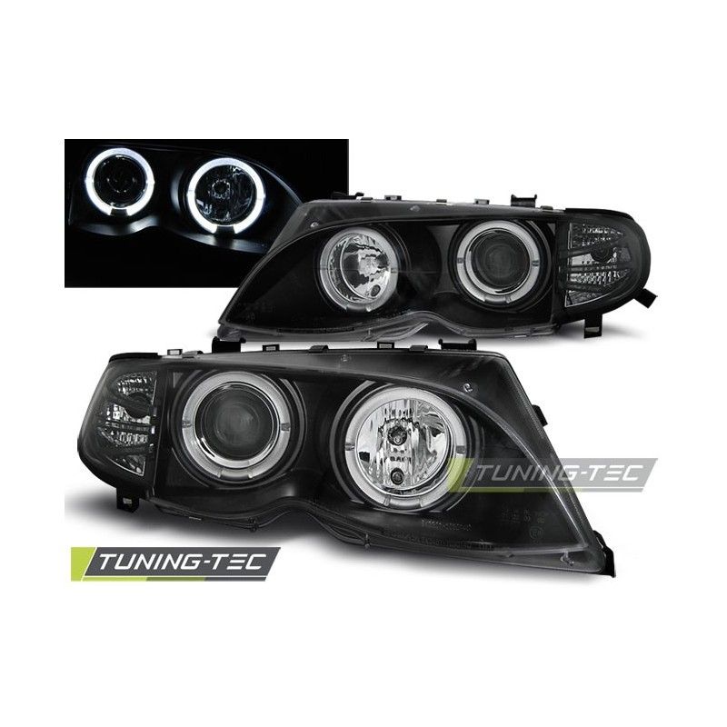 HEADLIGHTS ANGEL EYES BLACK fits BMW E46 09.01-03.05, Bmw HEADLIGHTS ANGEL EYES BLACK fits BMW E46 09.01-03.05, Bmw