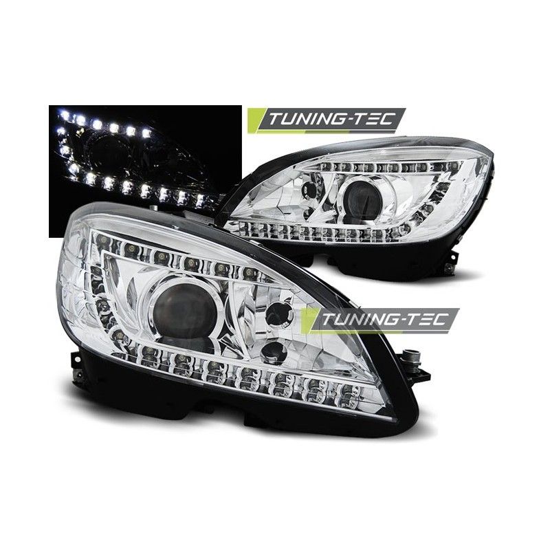 XENON HEADLIGHTS DAYLIGHT CHROME fits MERCEDES W204 07-10, Classe C W204 XENON HEADLIGHTS DAYLIGHT CHROME fits MERCEDES W204 07-10, Classe C W204