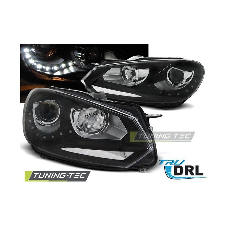 HEADLIGHTS TRUE DRL BLACK fits VW GOLF 6 10.08-12 , golf 6