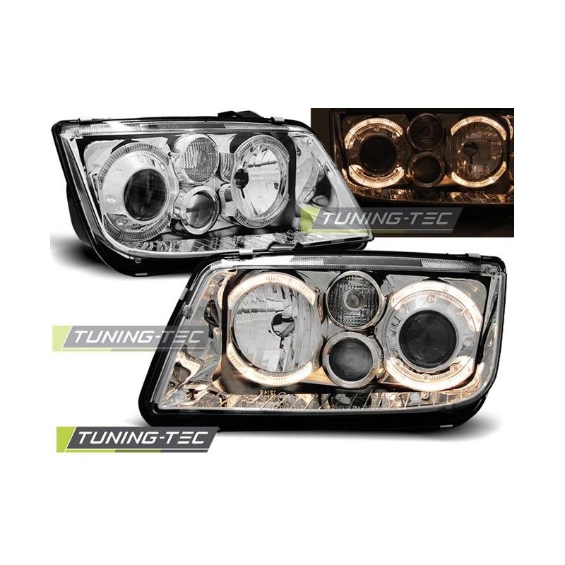 HEADLIGHTS ANGEL EYES CHROME fits VW BORA 09.98-07.05, Volkswagen HEADLIGHTS ANGEL EYES CHROME fits VW BORA 09.98-07.05, Volkswagen
