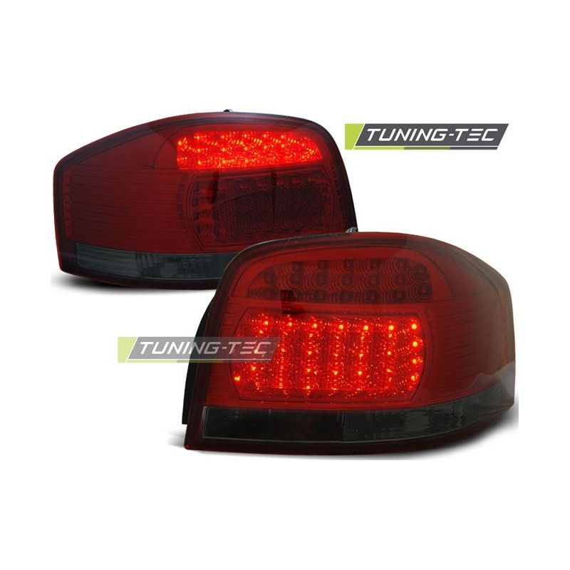 LED TAIL LIGHTS RED SMOKE fits AUDI A3 05.03-08, A3 8P 03-08