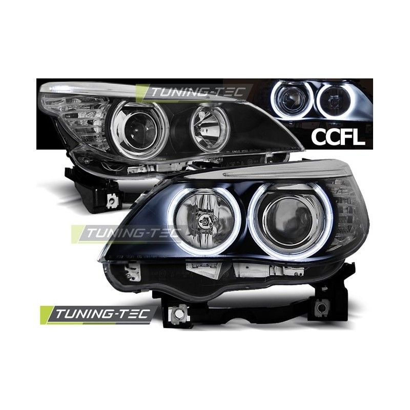 HEADLIGHTS ANGEL EYES CCFL BLACK fits BMW E60/E61 03-07, Serie 5 E60/61 HEADLIGHTS ANGEL EYES CCFL BLACK fits BMW E60/E61 03-07, Serie 5 E60/61