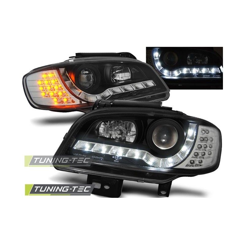 HEADLIGHTS DAYLIGHT BLACK fits SEAT IBIZA/CORDOBA 09.99-03.02, Ibiza 6K 93-02 HEADLIGHTS DAYLIGHT BLACK fits SEAT IBIZA/CORDOBA 09.99-03.02, Ibiza 6K 93-02