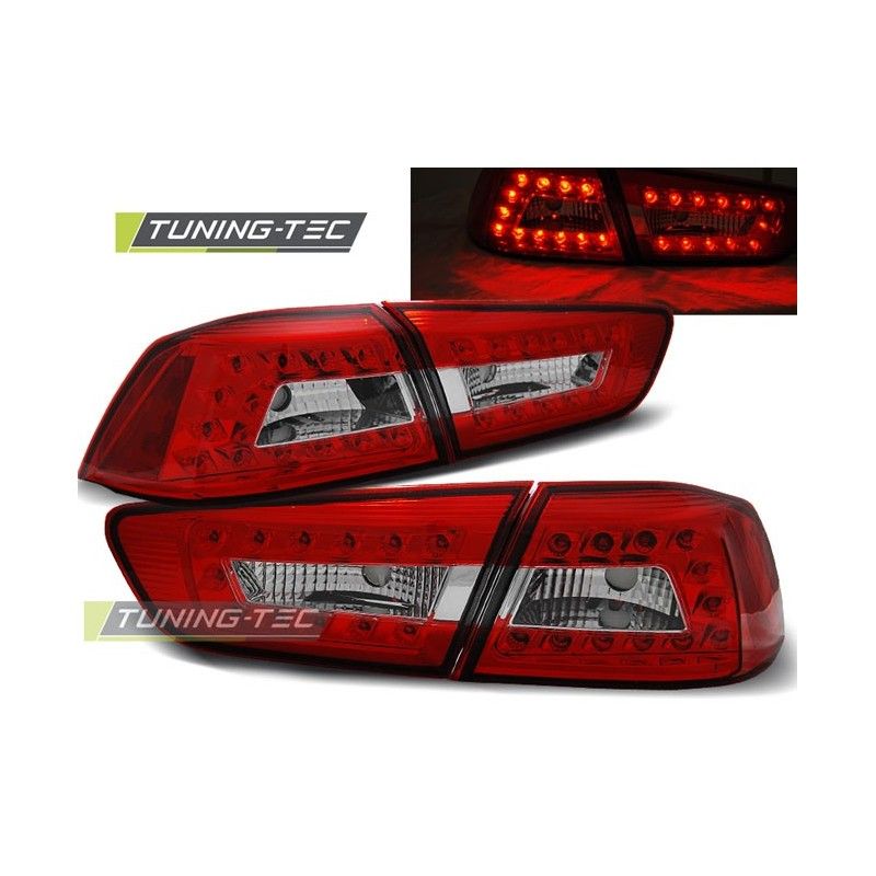 MITSUBISHI LANCER 8 SEDAN 08-11 RED WHITE LED, Mitsubishi MITSUBISHI LANCER 8 SEDAN 08-11 RED WHITE LED, Mitsubishi