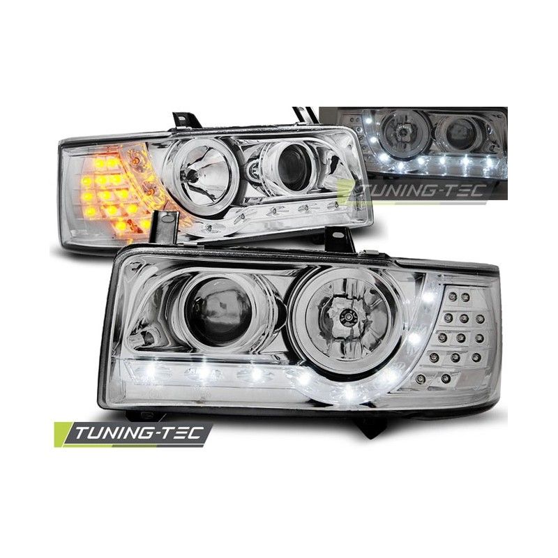 HEADLIGHTS DAYLIGHT CHROME fits VW T4 90-03.03 TRANSPORTER, T4