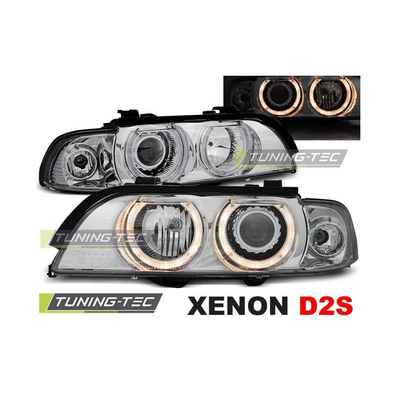 XENON HEADLIGHTS ANGEL EYES CHROME fits BMW E39 09.95-06.03, Serie 5 E39