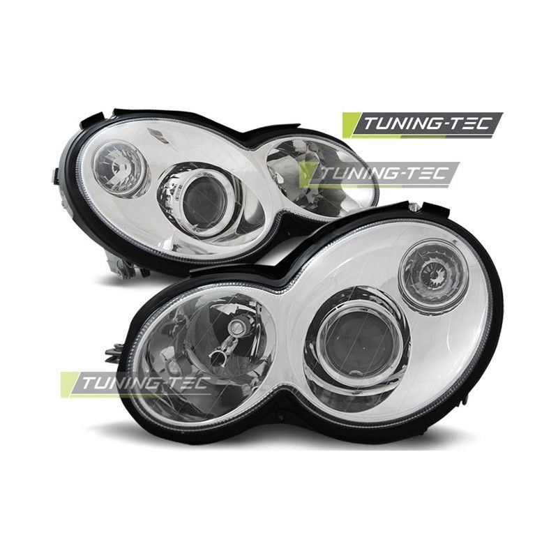 HEADLIGHTS CHROME fits MERCEDES CL203 C-KLASA 00-04, Classe C W203 HEADLIGHTS CHROME fits MERCEDES CL203 C-KLASA 00-04, Classe C W203