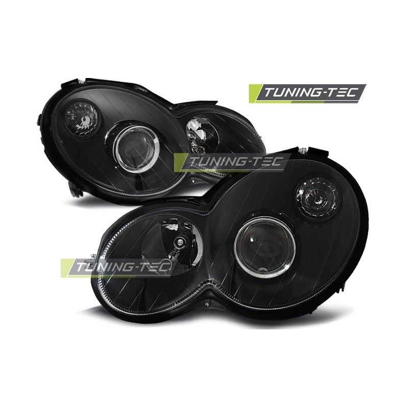 HEADLIGHTS BLACK fits MERCEDES CL203 C-KLASA 00-04, Classe C W203 HEADLIGHTS BLACK fits MERCEDES CL203 C-KLASA 00-04, Classe C W203