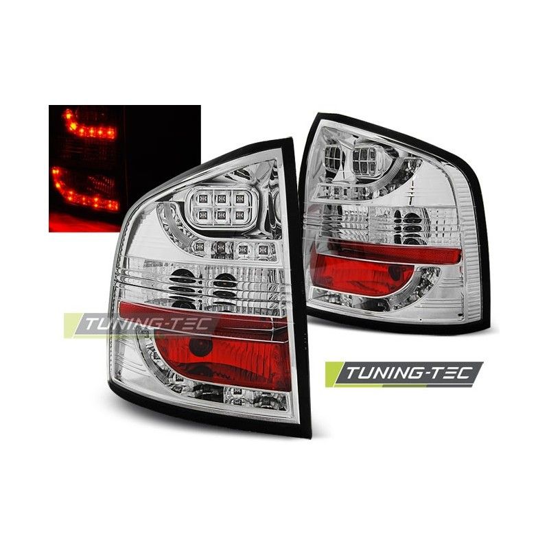 LED TAIL LIGHTS CHROME fits SKODA OCTAVIA II KOMBI 04-12, Octavia II 04-13