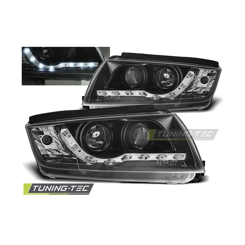 HEADLIGHTS DAYLIGHT BLACK fits SKODA FABIA 12.99-08, Fabia I 99-07