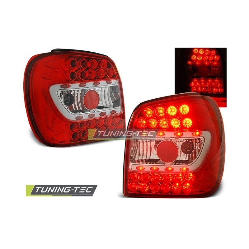 LED TAIL LIGHTS RED WHITE fits VW POLO 6N 10.94-09.99, Polo III 6N/6N2 94-01
