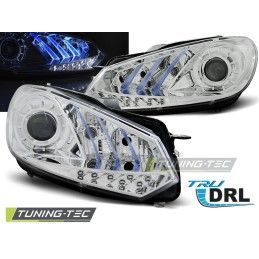 HEADLIGHTS TRUE DRL CHROME BLUE LIGHT fits VW GOLF 6 10.08- 12, golf 6