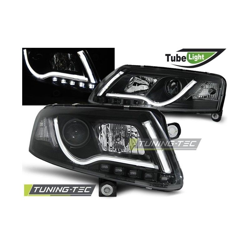 HEADLIGHTS TUBE LIGHT BLACK fits AUDI A6 C6 04.04-08, A6 4F C6 04-10