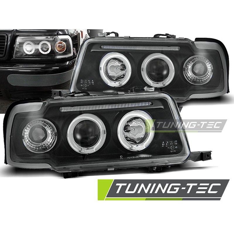 HEADLIGHTS ANGEL EYES BLACK fits AUDI 80 B4 09.91-04.96, 80