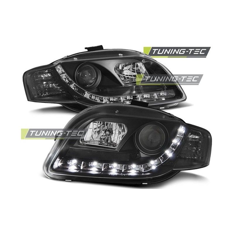HEADLIGHTS DAYLIGHT BLACK fits AUDI A4 B7 11.04-03.08, A4 B7 04-08