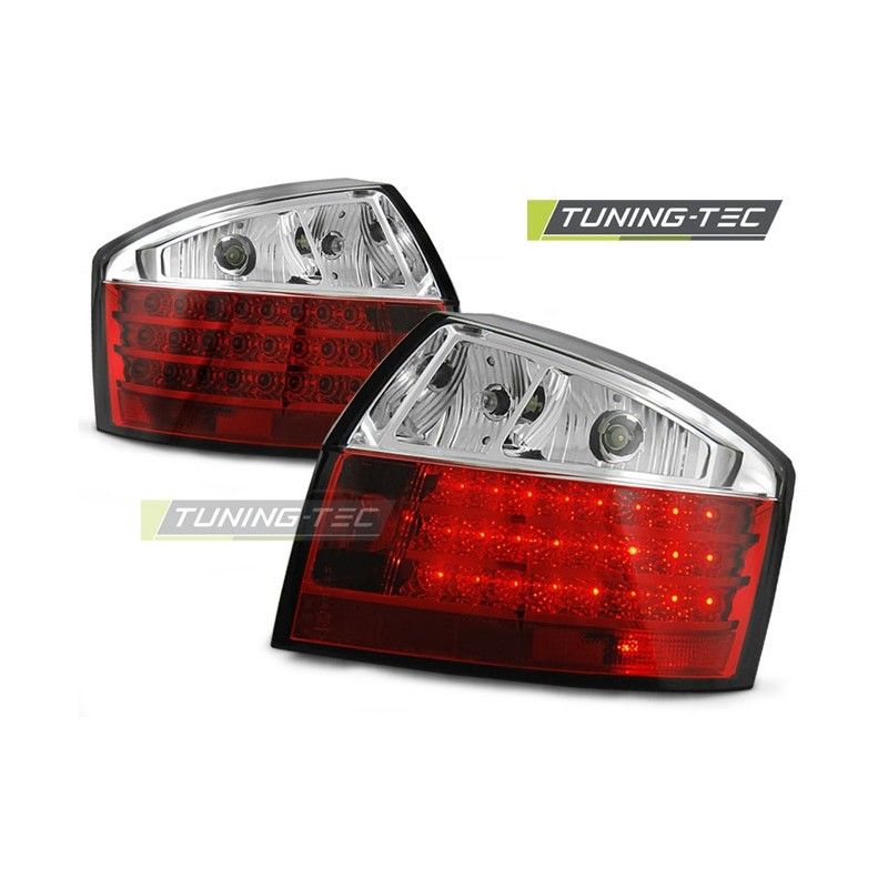 LED TAIL LIGHTS RED WHITE fits AUDI A4 10.00-10.04, A4 B6 00-05