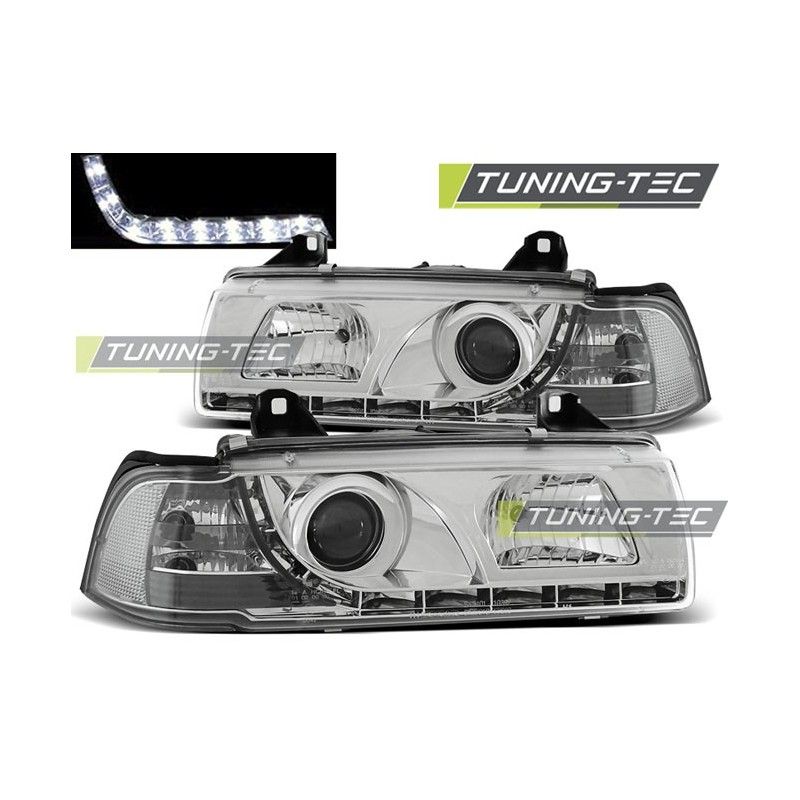 HEADLIGHTS DAYLIGHT CHROME fits BMW E36 12.90-08.99, Bmw HEADLIGHTS DAYLIGHT CHROME fits BMW E36 12.90-08.99, Bmw