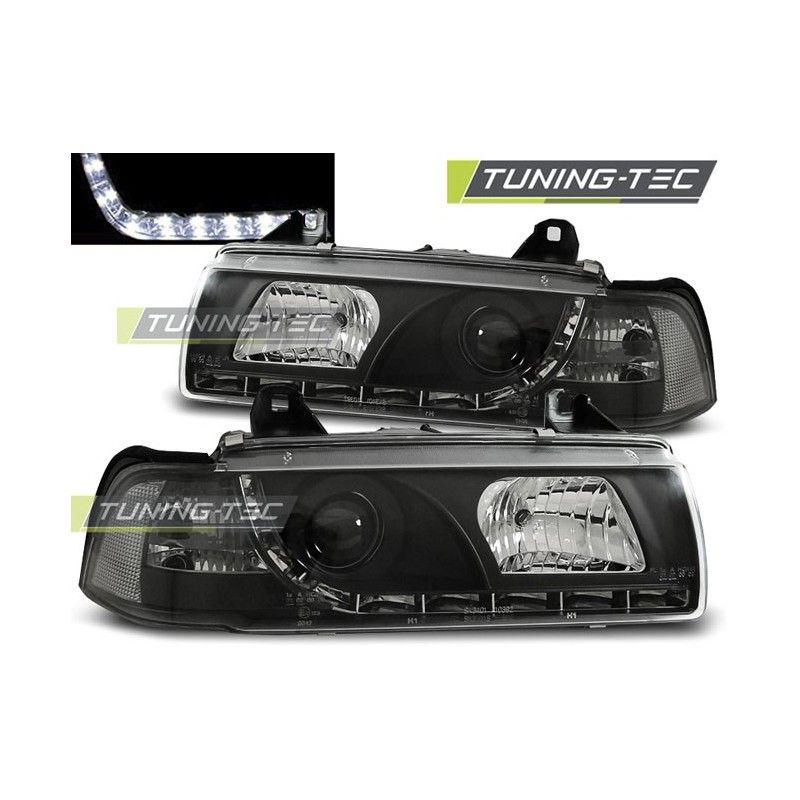 HEADLIGHTS DAYLIGHT BLACK fits BMW E36 12.90-08.99, Bmw HEADLIGHTS DAYLIGHT BLACK fits BMW E36 12.90-08.99, Bmw
