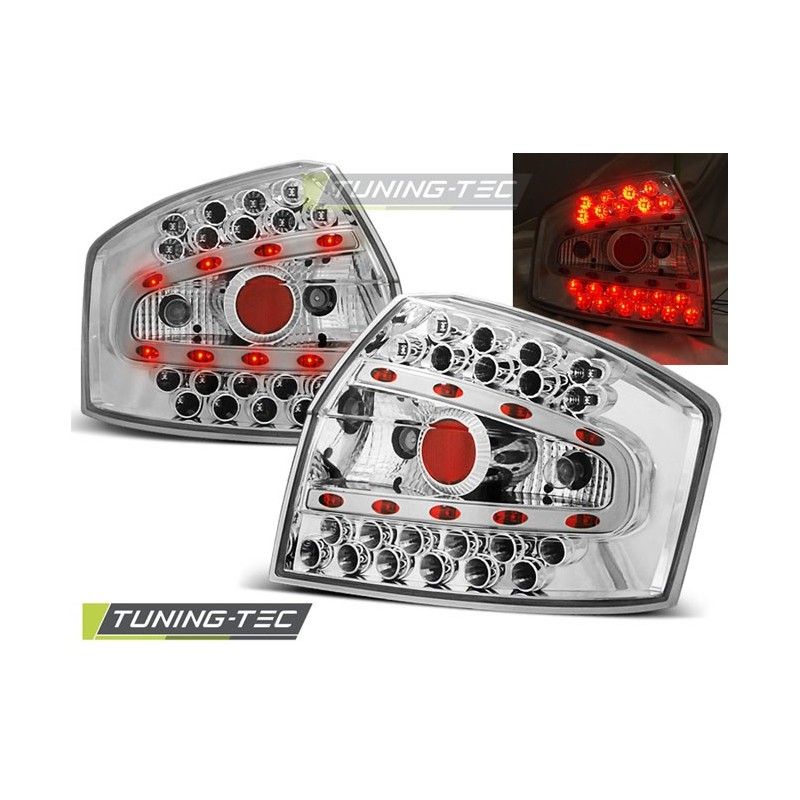 LED TAIL LIGHTS CHROME fits AUDI A4 8E 10.00-10.04 SEDAN, A4 B6 00-05