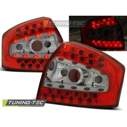 LED TAIL LIGHTS RED WHITE fits AUDI A4 8E 10.00-10.04 SEDAN, A4 B6 00-05