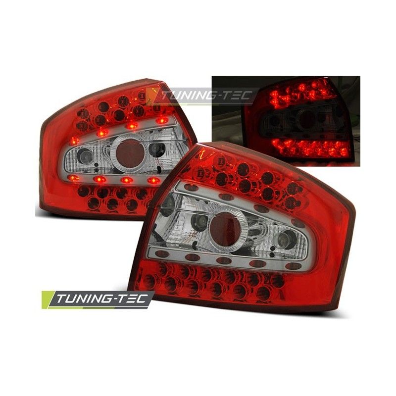 LED TAIL LIGHTS RED WHITE fits AUDI A4 8E 10.00-10.04 SEDAN, A4 B6 00-05