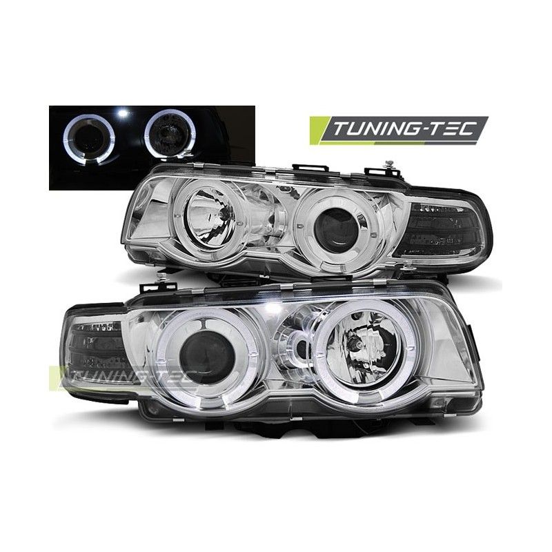 HEADLIGHTS ANGEL EYES CHROME fits BMW E38 09.98-07.01, Serie 7 E38 