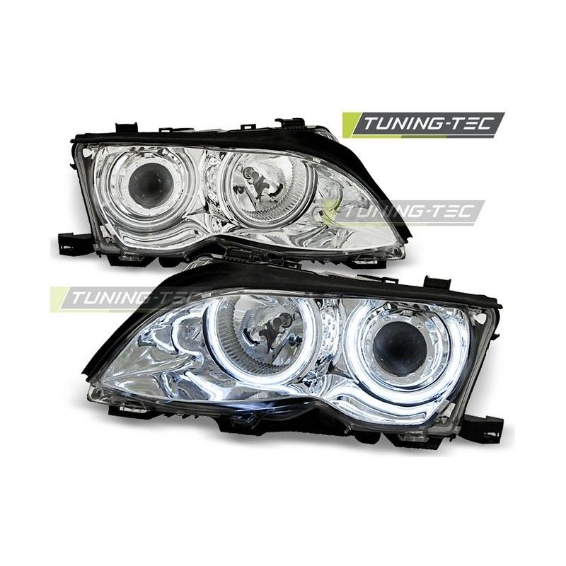HEADLIGHTS ANGEL EYES CCFL CHROME fits BMW E46 09.01-03.05, Bmw HEADLIGHTS ANGEL EYES CCFL CHROME fits BMW E46 09.01-03.05, Bmw
