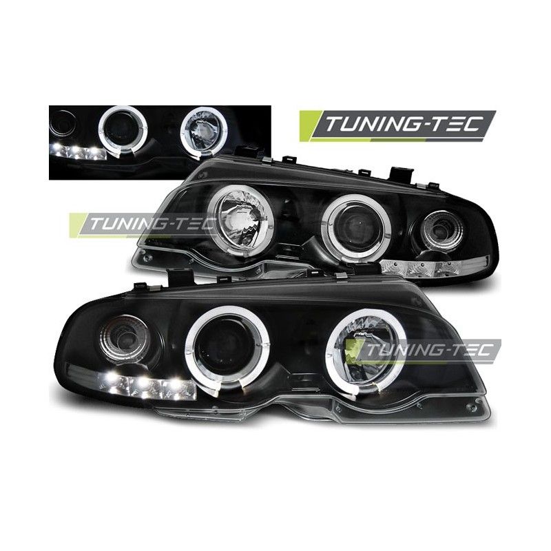 HEADLIGHTS ANGEL EYES BLACK fits BMW E46 04.99-03.03 COUPE, Serie 3 E46 Coupé/Cab HEADLIGHTS ANGEL EYES BLACK fits BMW E46 04.99-03.03 COUPE, Serie 3 E46 Coupé/Cab