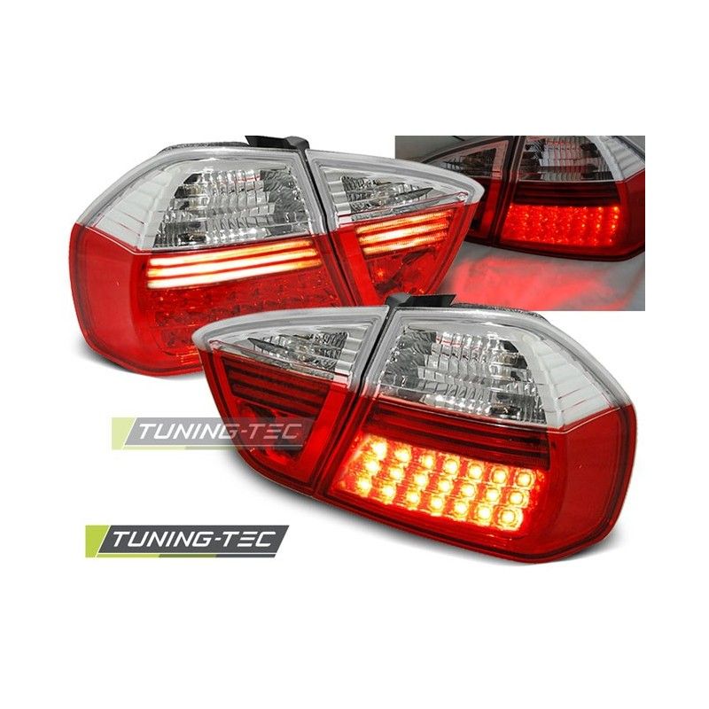 LED TAIL LIGHTS RED WHITE fits BMW E90 03.05-08.08, Serie 3 E90/E91