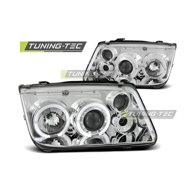 HEADLIGHTS ANGEL EYES CHROME fits VW BORA 09.98-07.05, Volkswagen HEADLIGHTS ANGEL EYES CHROME fits VW BORA 09.98-07.05, Volkswagen