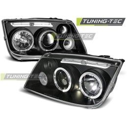 HEADLIGHTS ANGEL EYES BLACK fits VW BORA 09.98-07.05, Volkswagen