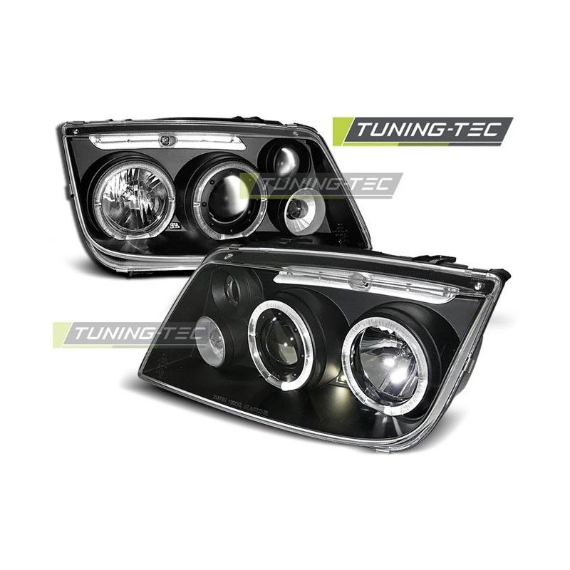 HEADLIGHTS ANGEL EYES BLACK fits VW BORA 09.98-07.05, Volkswagen HEADLIGHTS ANGEL EYES BLACK fits VW BORA 09.98-07.05, Volkswagen
