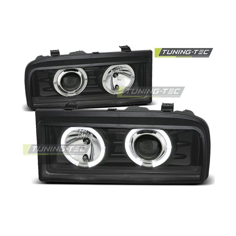 HEADLIGHTS ANGEL EYES BLACK fits VW CORRADO 88-95, Volkswagen HEADLIGHTS ANGEL EYES BLACK fits VW CORRADO 88-95, Volkswagen