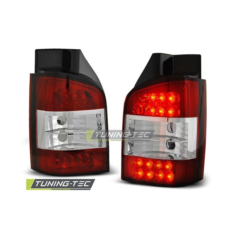 LED TAIL LIGHTS RED WHITE fits VW T5 04.03-09, T5